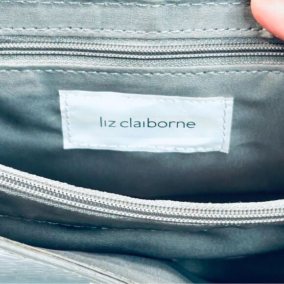 Liz Claiborne Metallic Croc Embossed Faux Leather Mini Bag with Chain Strap - Picture 9 of 12